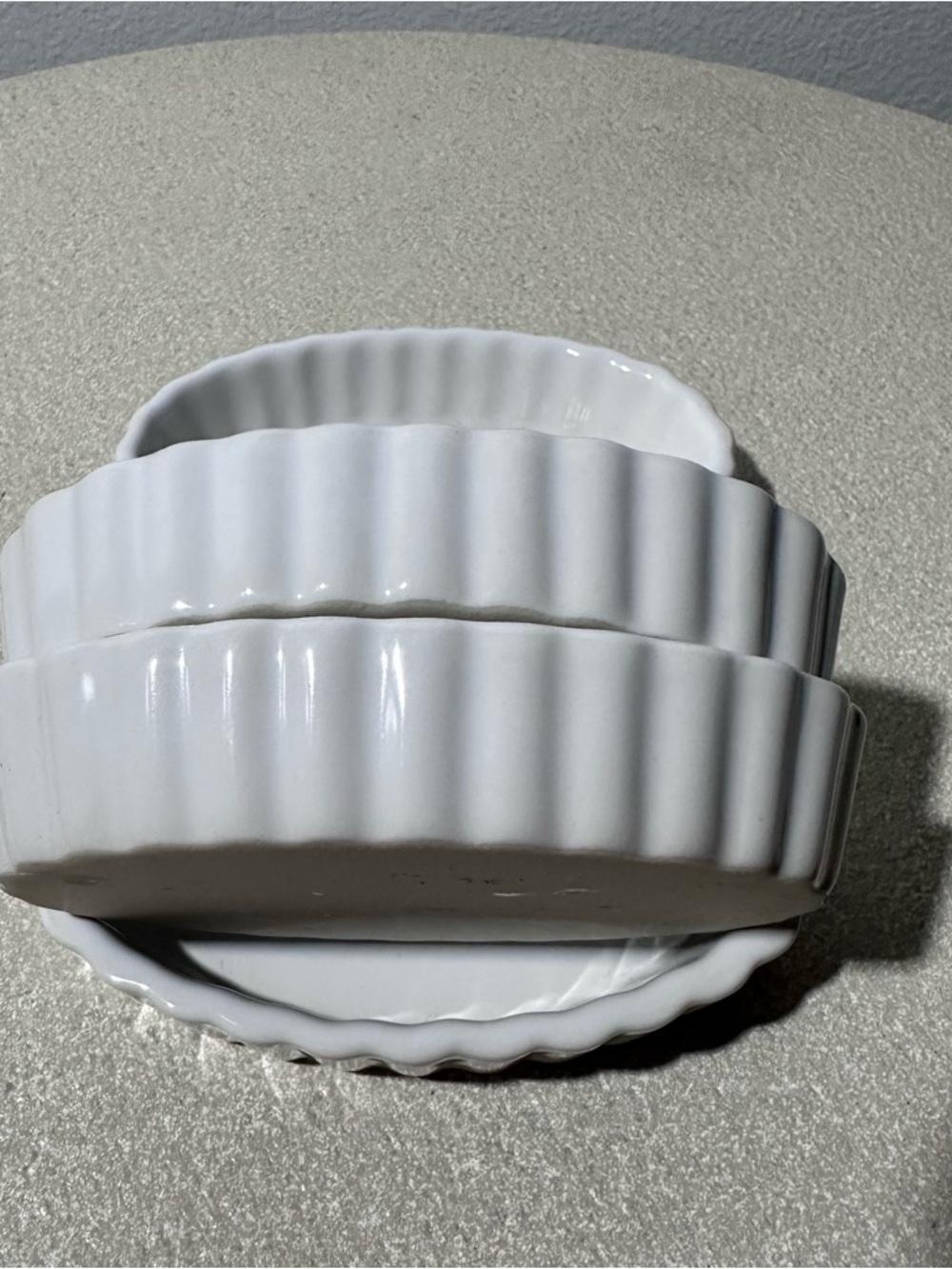 White Ceramic Oval Ramekin Set - Home Kitchen Bakeware - Picture 5 of 5
